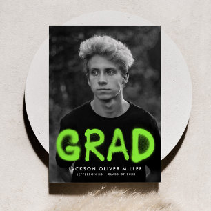 Modern Lime Green Spray Paint Photo Studenten Meddelande