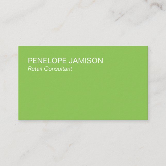 Modern Lime Green  Visitkort (Framsida)
