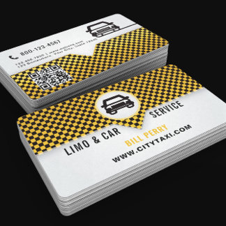 Modern Limo & Car Service Logo Design Visitkort