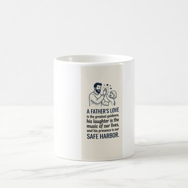Modern Line Art Father's Day Coffee Mug | Best Dad Kaffemugg (Center)