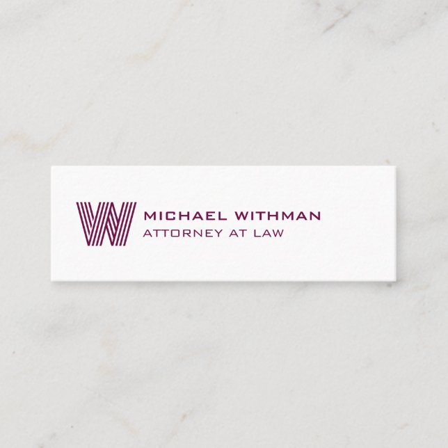 MODERN LINE MONOGRAM  BUSINESS LOGO  MINI VISITKORT (Framsida)