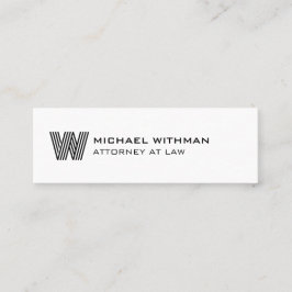 MODERN LINE MONOGRAM  BUSINESS LOGO  MINI VISITKORT