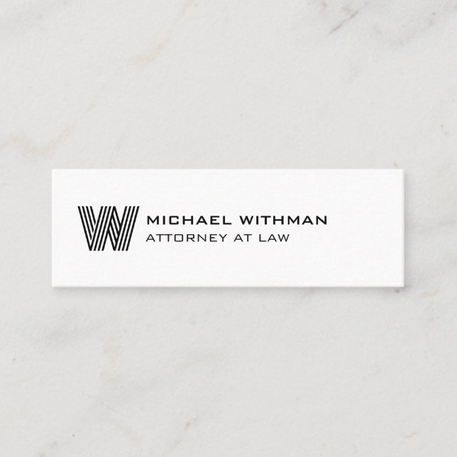 MODERN LINE MONOGRAM  BUSINESS LOGO  MINI VISITKORT (Framsida)