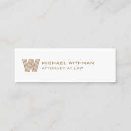 MODERN LINE MONOGRAM  BUSINESS LOGO  MINI VISITKORT