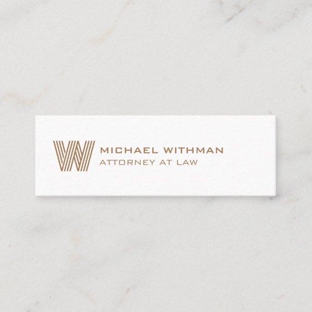 MODERN LINE MONOGRAM  BUSINESS LOGO  MINI VISITKORT (Framsida)
