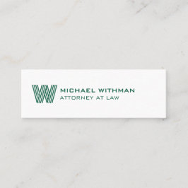 MODERN LINE MONOGRAM  BUSINESS LOGO  MINI VISITKORT