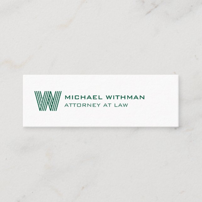 MODERN LINE MONOGRAM  BUSINESS LOGO  MINI VISITKORT (Framsida)