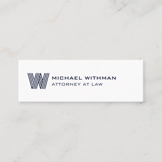 MODERN LINE MONOGRAM  BUSINESS LOGO  MINI VISITKORT (Framsida)