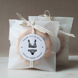 Modern Lingerie Bröllopsfest Tack Klassisk Ro Runt Klistermärke