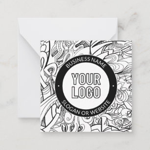 Modern linjegrafik och din Logotyp med redigerbar Anteckningskort