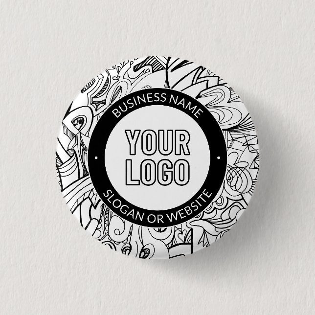 Modern linjegrafik och din Logotyp med redigerbar  Knapp (Framsida)