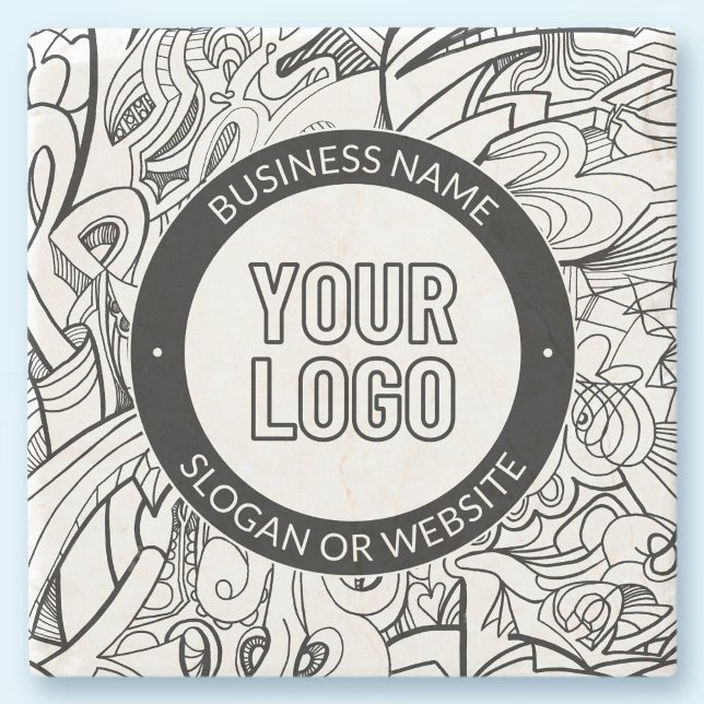 Modern linjegrafik och din Logotyp med redigerbar  Stenunderlägg (Skapare uppladdad)