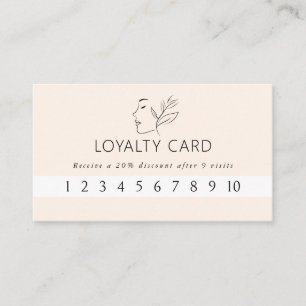 Modern, linjekonst, kvinna, läder, Salon, Beige Visitkort