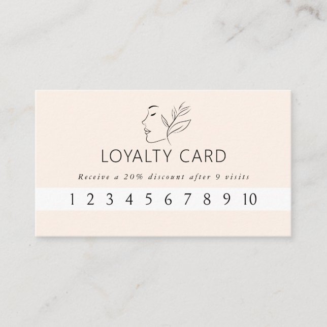 Modern, linjekonst, kvinna, läder, Salon, Beige Visitkort (Framsida)