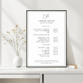 Modern, linjekonst, kvinna, läder, salon, Pricelis Poster