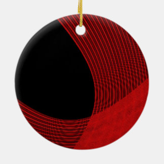 Modern Linjer Red and Black Julgransprydnad Keramik