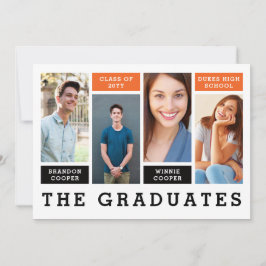 Modern Linjer Syskon Studenten-meddelande Inbjudningar