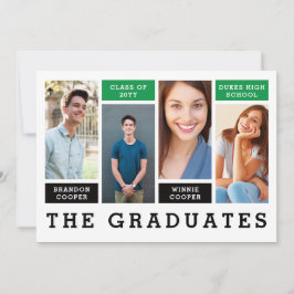 Modern Linjer Syskon Studenten-meddelande Inbjudningar