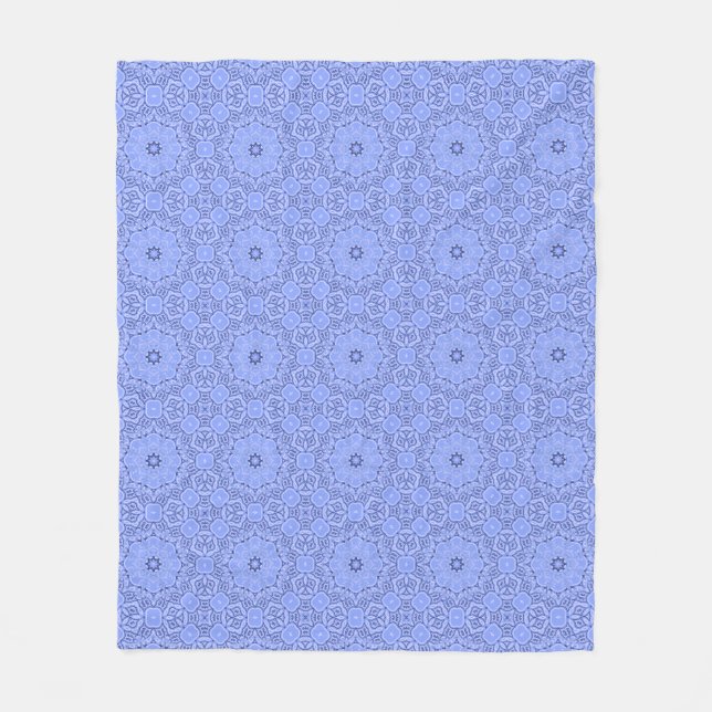 Modern Liquid Art Flower Mandala Pattern Fleecefilt (Framsidan)