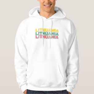 Modern Litauen Lietuva Flagga Land Souvenir  Hoodie
