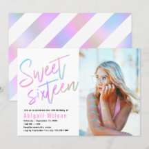 Modern liten holografisk sweet sixteen