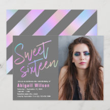 Modern liten holografisk sweet sixteen