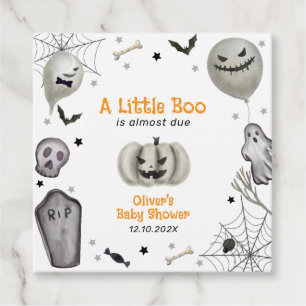 Modern Little Boo Ghost Boy Shower Gåvor Etiketter
