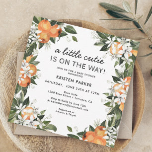 Modern Little Cutie Baby Shower-inbjudan Inbjudningar