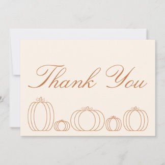 Modern Little Pumpkin Baby Shower Tack Kort
