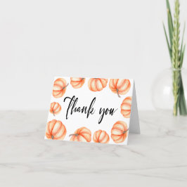 Modern Little Pumpkin Halloween Fall Baby Shower Tack Kort