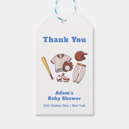 Modern Little Slugger Baseball Sport Baby Shower  Presentetikett