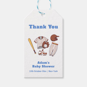 Modern Little Slugger Baseboll Sport Baby Shower Presentetikett