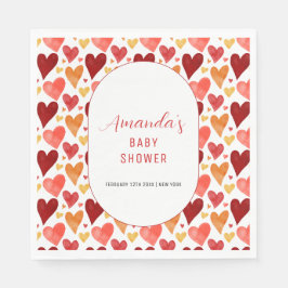 Modern Little Swehoney Valentine Baby Shower Pappersservett
