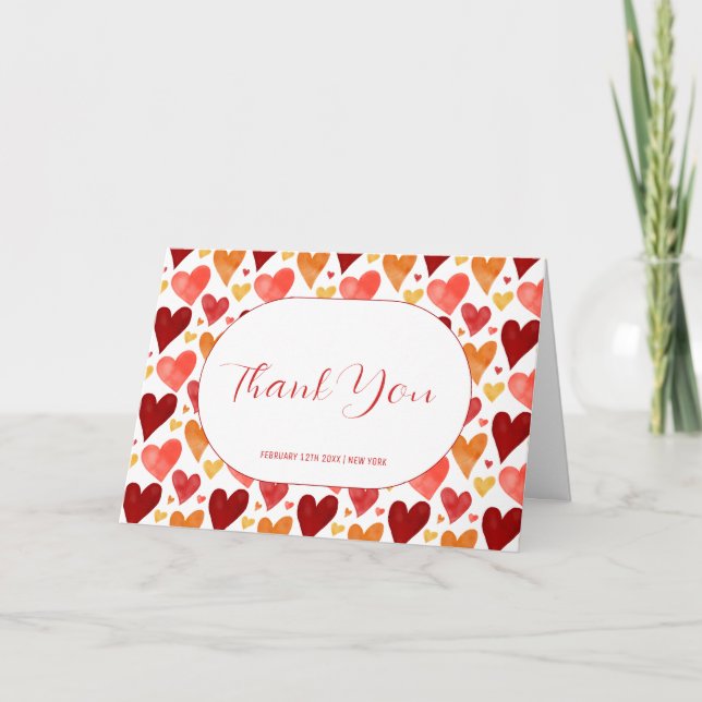 Modern Little Swehoney Valentine Baby Shower Tack Kort (Framsida)