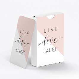 Modern Live Kärlek Laugh Positive Motivation Quote Casinokort