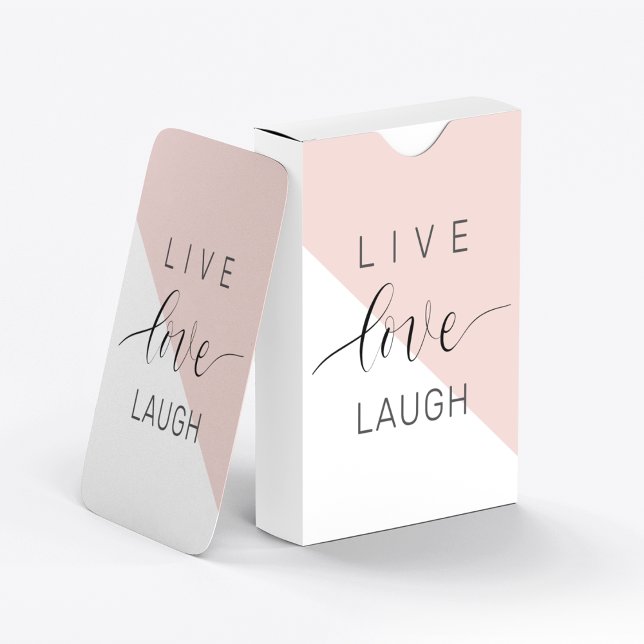 Modern Live Kärlek Laugh Positive Motivation Quote Casinokort (Skapare uppladdad)
