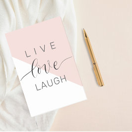Modern Live Kärlek Laugh Positive Motivation Quote Post-it Block