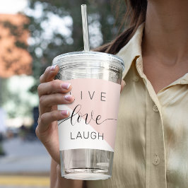 Modern Live Kärlek Laugh Positive Motivation Quote Take Away Mugg