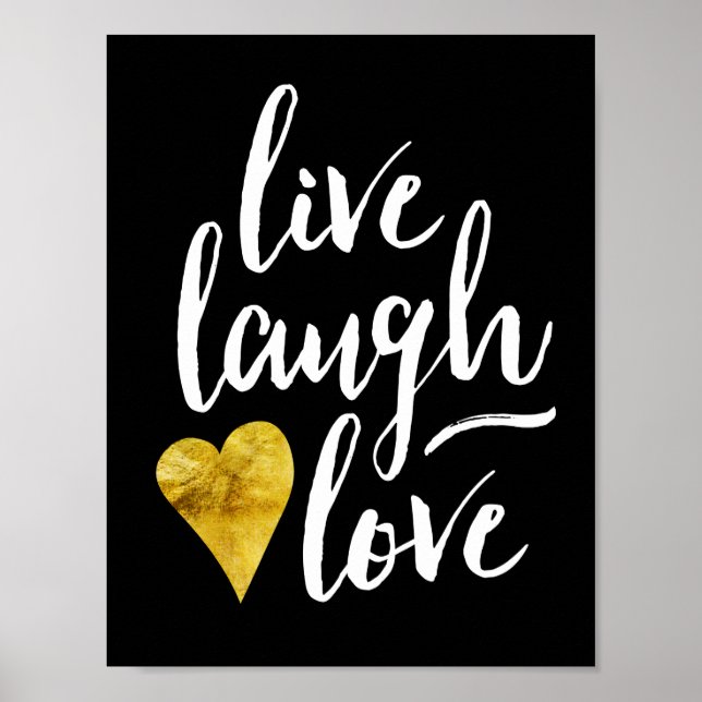Modern Live, Laugh, Kärlek Print (8,5 x 11) Poster (Framsidan)