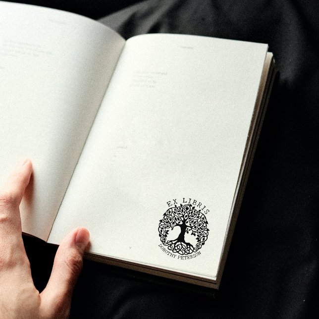 Modern Livets träd, Bok Ex Libris Stämpel (Skapare uppladdad)