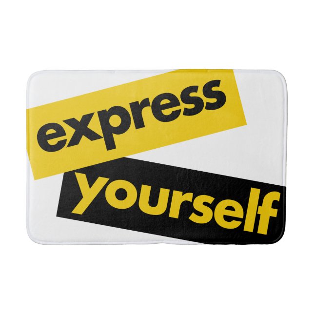 Modern, livfull, djärv grafik av Express You Selur Badrumsmatta (Framsidan)