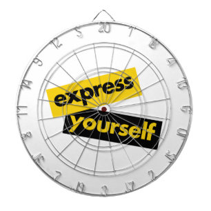 Modern, livfull, djärv grafik av Express You Selur Darttavla