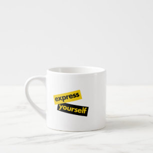 Modern, livfull, djärv grafik av Express You Selur Espressomugg