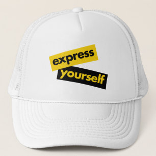 Modern, livfull, djärv grafik av Express You Selur Keps