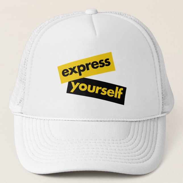 Modern, livfull, djärv grafik av Express You Selur Keps (Framsida)