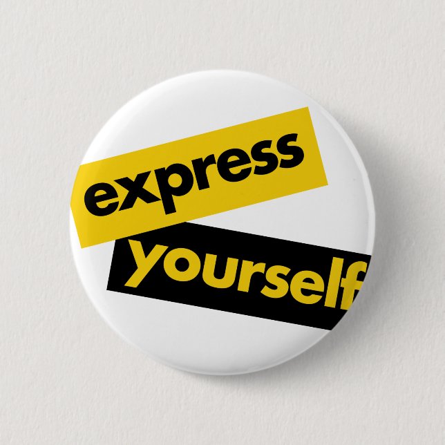 Modern, livfull, djärv grafik av Express You Selur Knapp (Framsida)