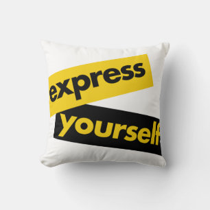Modern, livfull, djärv grafik av Express You Selur Kudde