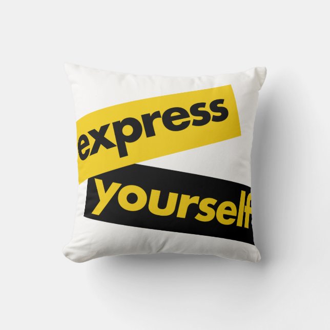 Modern, livfull, djärv grafik av Express You Selur Kudde (Framsida)
