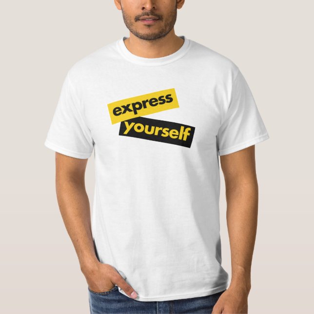 Modern, livfull, djärv grafik av Express You Selur T Shirt (Framsida)