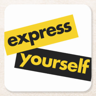 Modern, livfull, djärv grafik av Express You Selur Underlägg Papper Kvadrat